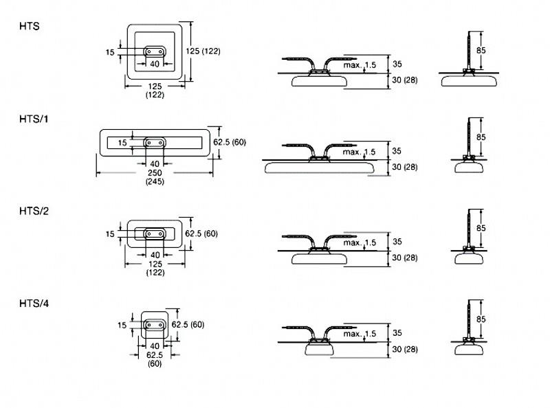 Risba kvadratnega daljnega infrardečega keramičnega grelca1 Square Flat Far Infrared Ceramic Heater drawing1